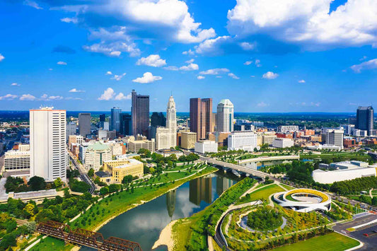 aereal view of columbus ohio